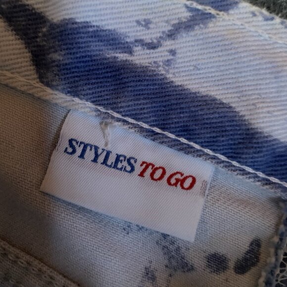 Vintage 1980s Womens Mom Jeans Sz 25" Waist Blue Denim High Rise Tapered Leg - Picture 9 of 10